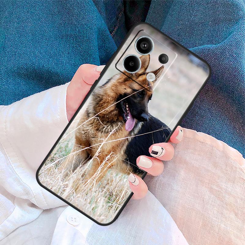 Чехол с собакой Немецкая овчарка для Xiaomi Redmi Note 13 12 11 9 10 14 Pro 9S 10S 11S 12S Redmi 14C 10C 12C 13C