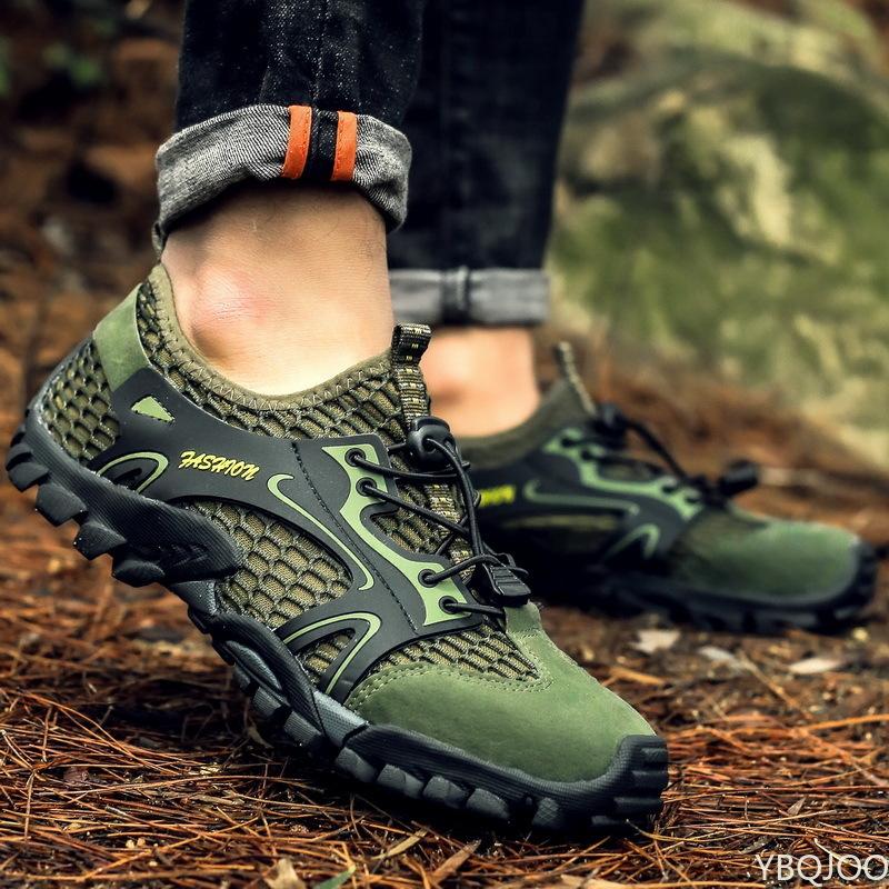 Мода 2024 мужские сандалии нескользящие дышащие болотные туфли для ручья повседневная летняя походная сетчатая обувь для улицы большой размер 38-50 размер обуви