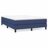 3144083 vidaXL Lit à sommier tapissier avec matelas Bleu 140x200 cm Tissu