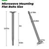Microwave Mounting Bolts WB01X10180 for GE Microwaves,Mounting Flat Bolt Used to Microwave Cabinet Mounting tallation,3.87" L(6Pack)