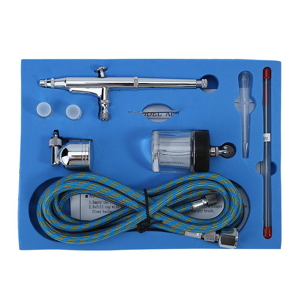 Dual Action Airbrush Kit 0.2mm 0.3mm 0.5mm Needle Spray Gun Paint Art