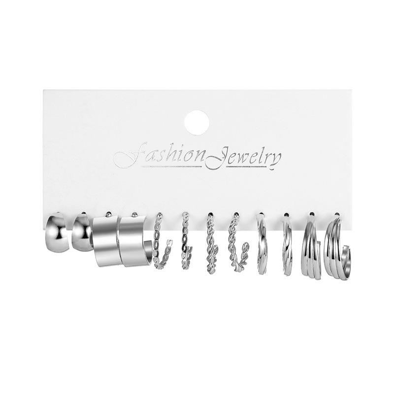 Модный комплект из трех серег с жемчугом Cross-Border – 24 шт., универсальные модные серьги