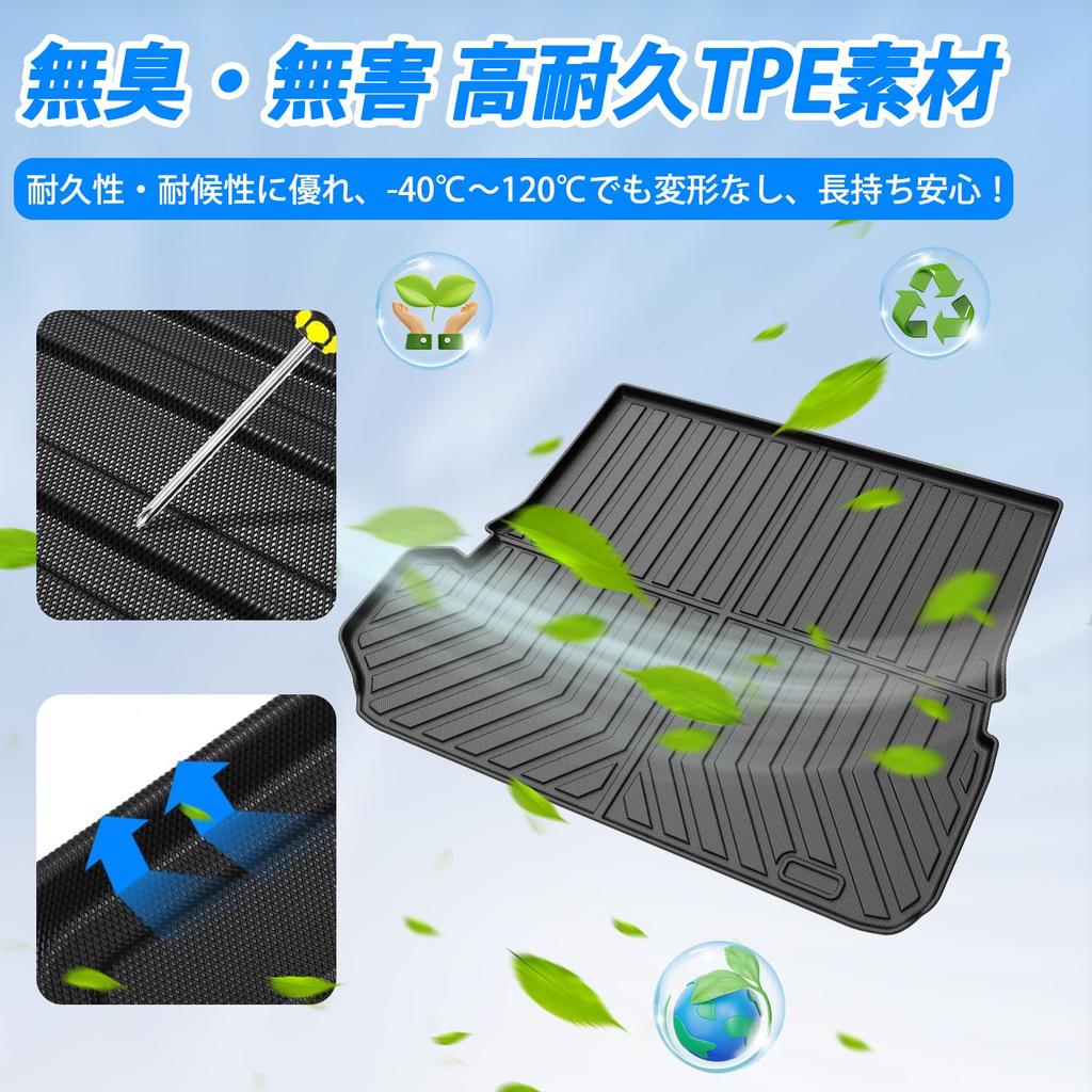 Virauto 3D Luggage Mat for Toyota New Land Cruiser 250 Series 2024 GDJ250W Trunk Mat with Scratch Stain Abrasion Easy Easy Custom 1 Piece Set