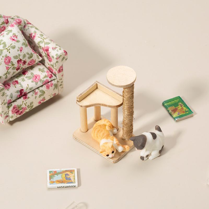 1: 12 Кукольный домик Домашняя мебель Мини Игрушка для кошки Мебель Кошачий игровой комплекс