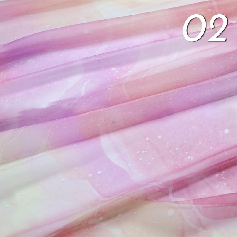 1/3/5M градиентная цветная шифоновая ткань 30D шифоновая ткань DIY радужная звездная прозрачная танцевальная одежда материал костюм платье ремесло