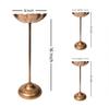 Crown Bowl Hammered Urli Stand with Floating Flower Diya For Home Decor & Festival Decor Urli Show Piece - 9 Pieces Combo