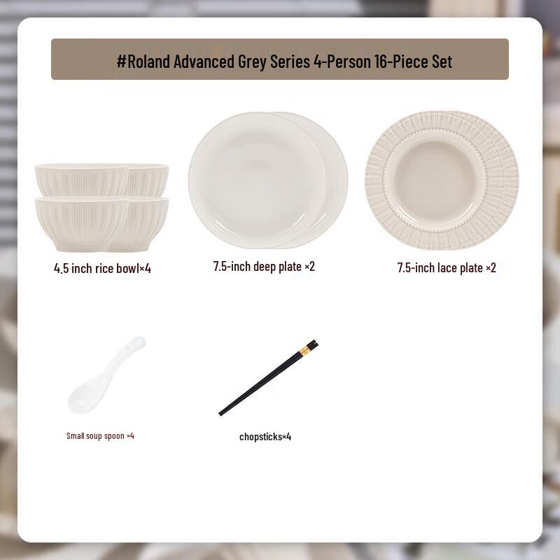 Moderanka 45-Piece Nordic Ceramic Dinnerware Set