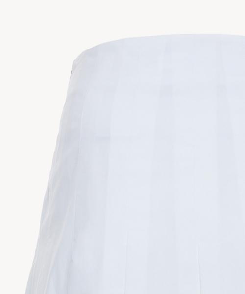 Ridipy Cotton Pleats Skirt_White