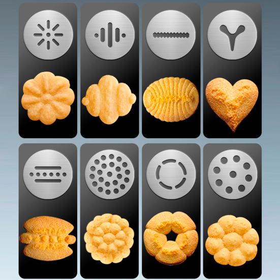 Съемная трубка для украшения печенья с различными конструкциями. Простая в использовании. Чистый пищевой удобный инструмент для прессования печенья.