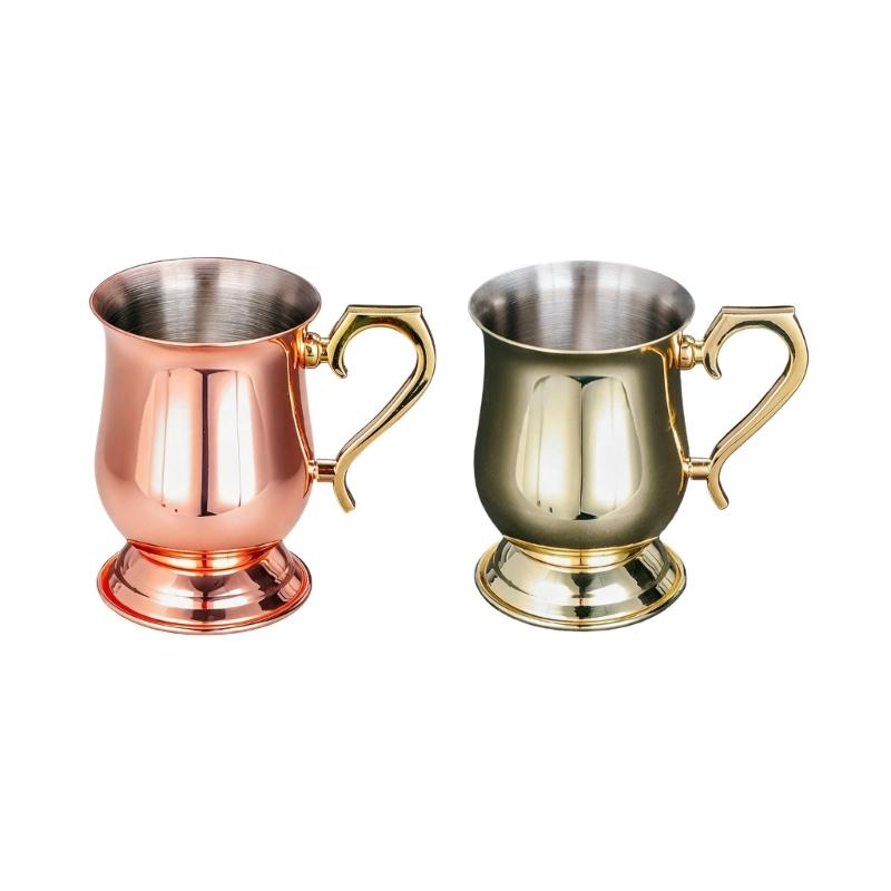 Кружка для Moscow Mules из нержавеющей стали с боковой ручкой для подачи коктейлей, Бокал-кубок для бара для домашних вечеринок