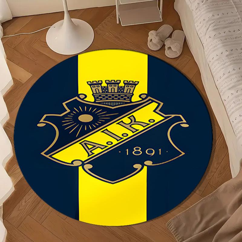 Aik Crest Round mat, Anti-slip Circle Carpet Chair rug For livingroom,Bedroom, doormat home decor Gift Christmas Gifts