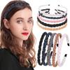 Simple Fashion Handmade Rice Bead Braided Headband Fishing Line Crystal Beaded Hair Accessories