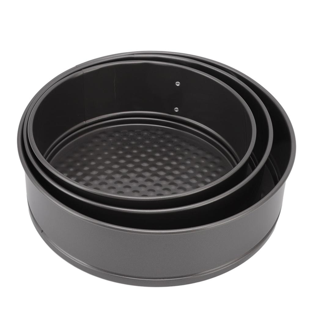 3Pcs Cake Pan Set Prevent Sticking Round Springform Pan with Removable Bottom Baking Tool for