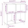 VidaXL Record Cabinet, Side Cabinet with Storage, Furniture for Turntable, Living Room Buffet, Industrial, Oak 831992