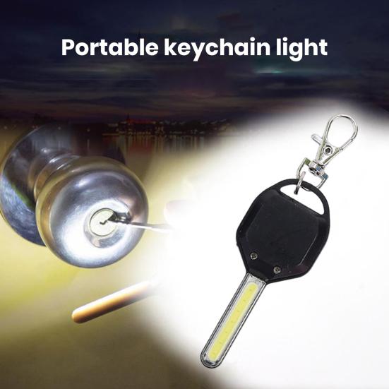 Yousheng Мини-светодиодный брелок-фонарик Супер яркий с высоким люменом 2 режима Компактный размер Портативный уличный фонарик COB Аварийный брелок для ключей