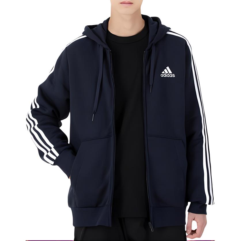 adidas Бесплатная доставка С худи на молнии из флиса AdiClub Essentials с 3 полосками GK9053