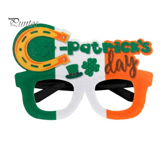 St. Patricks Day Glasses Shamrock Green Cartoon Letter Decor Unisex Party Hat Beer Eyewear Photo Prop Costume Accessories