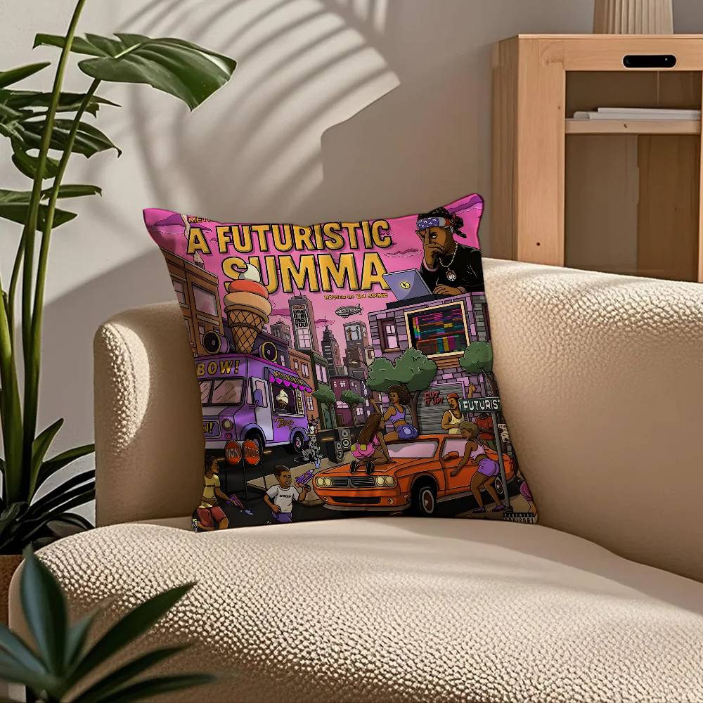 M-Metro B-Boomin Album Pillow Case Comfort Sofa Bed Silky elegant Invisible zipper Custom Decorative cushion cover