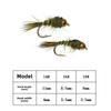 6pcs Barbed Tungsten Bead Head Jig Nymph Fly Pheasant Tail Fast Sinking Wet Euro Nymph Fly Trout Fishing Lures Baits 14-18#