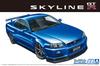 Aoshima Bunka Kyozai Серия моделей автомобилей 8 Nissan BNR34 Skyline II 2002 Пластиковая модель (АОСИМА) 1/24 Нет. GT-R V-spec