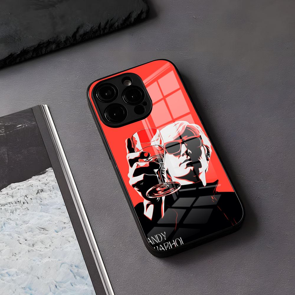 A-Andy W-Warhol Art Phone Case For IPhone 17 Air 16 E Pro Max 15 14 13 Mini 12 Pro 11 Max Plus Black Glass Cover