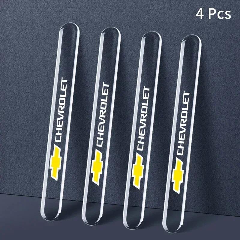 NEE4 4PCS Transparent Car Door Bowl Handle Protective Resistant Stickers For Chevrolet Trax Niva Avalanche Orlando kalos Equinox