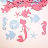 New 100pcs/set Confetti Mermaid Shape Beach Theme Party Table Scatter Paper Scrap