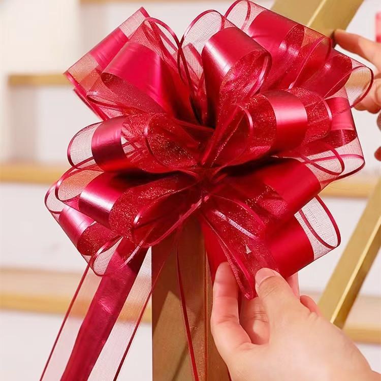 Белый свадебный автомобиль, лента, банты, узел, подарочная упаковка, декор свадебного автомобиля, товары для дня рождения, украшение дома, праздничные украшения