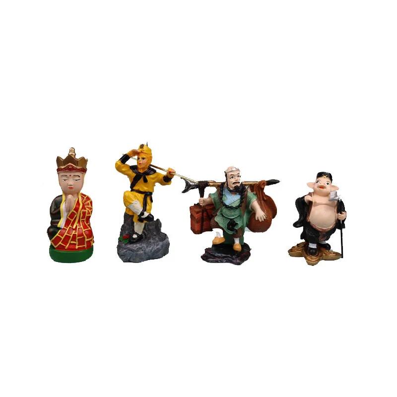 Home Decoration Accessories Journey To the West Resin Ornaments Resin Crafts Pig Monkey Monk Tabletop Ornament 4pcs/set