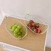 Small Iron Bread Baskets Beige Fruit Basket Versatile Sundries Organizer  for Home