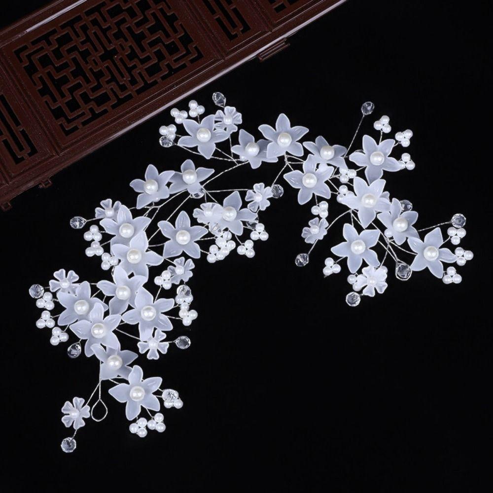 Fairy Wedding Headdress Elegant Flower BarrettesBridal Headwear Flower Barrettes  Hair Accessories