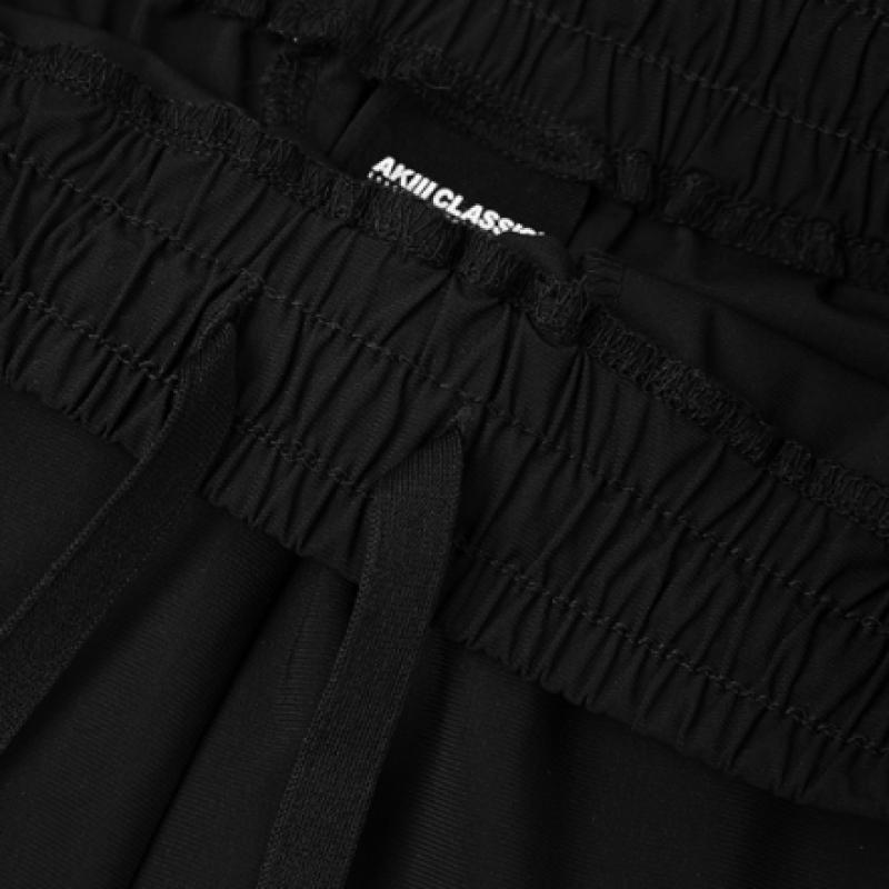 Akii Classic Summer Cooling Loose Fit Short Sleeve Shorts Set Black Akalsu32723