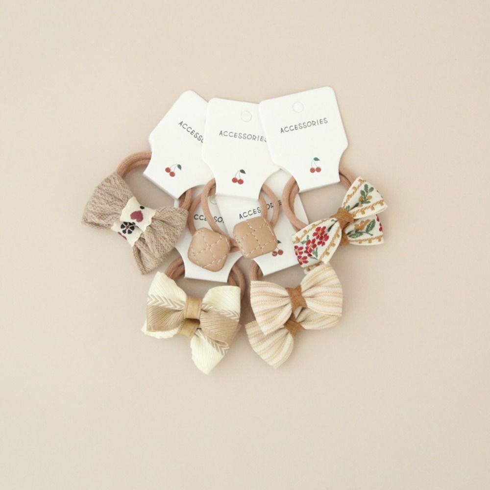 10Pcs Cute Elastic Rubber Band Kids Girls Hair Rope Luxury Hair Ties Bowknot