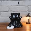 Цельнолитая статуэтка кошки, фигурка призрака, 3D-печатное декоративное украшение, статуэтка с гладкой поверхностью, мини-декор для рабочего стола, Хэллоуинский подарок для влюбленных