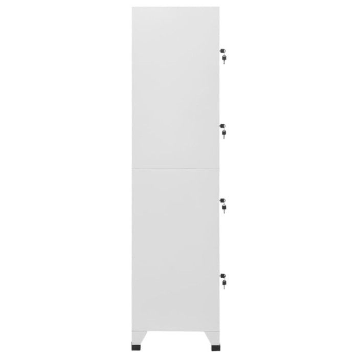 Armoire à casiers - vidaXL - 4 compartiments - Gris - 180 cm - Meuble d’entrée