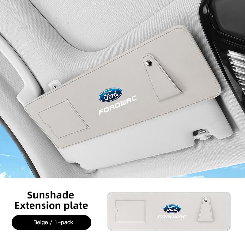 Дополнительная панель солнцезащитного козырька для Ford Focus Fiesta Mondeo Explorer, Антибликовый УФ-защитный экран, Держатель для карт, Держатель для очков, Брелок