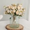 Silk Artificial Flowers Tea Bud Roses Peony Wreath Wedding Wall Bridal Bouquets Home Vase Table Garden Party Diy Gift Decoration