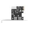 Карта расширения PCIe на USB3.0 5 Гбит/с 2 порта 4-контактный разъем питания Plug and Play карта контроллера PCIe для Win