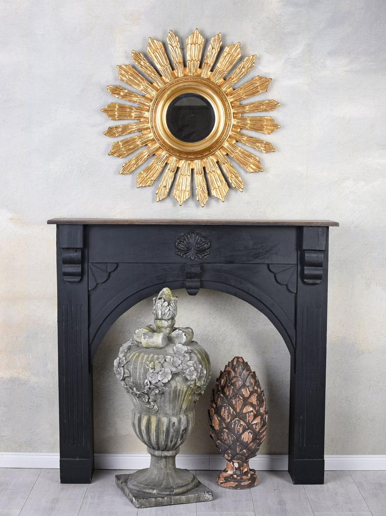 Decorative mirror, golden, louis style, round, baroque, 70 cm