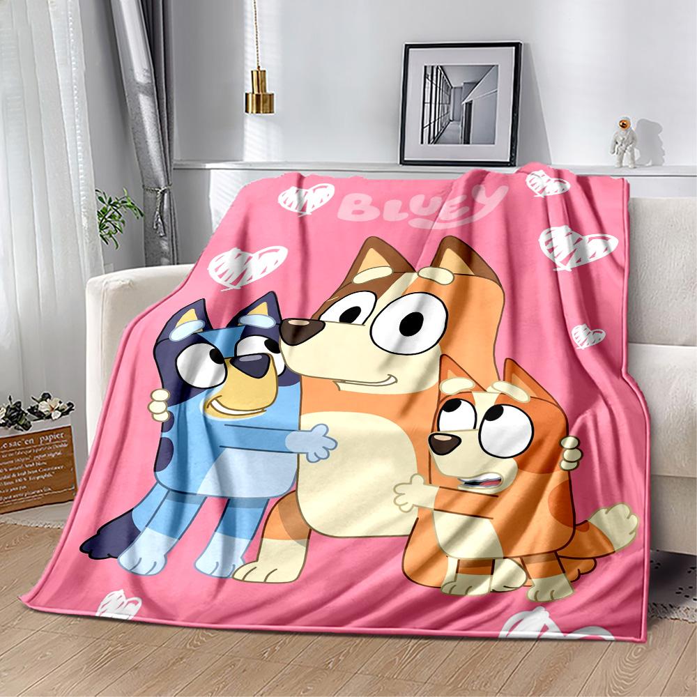 Bluey Family Adventure Blanket Soft Warm Cozy Perfect for Couch Picnics Bedding Four Seasons Universal Modern Ideal Gift For Birthday Valentine'S Day