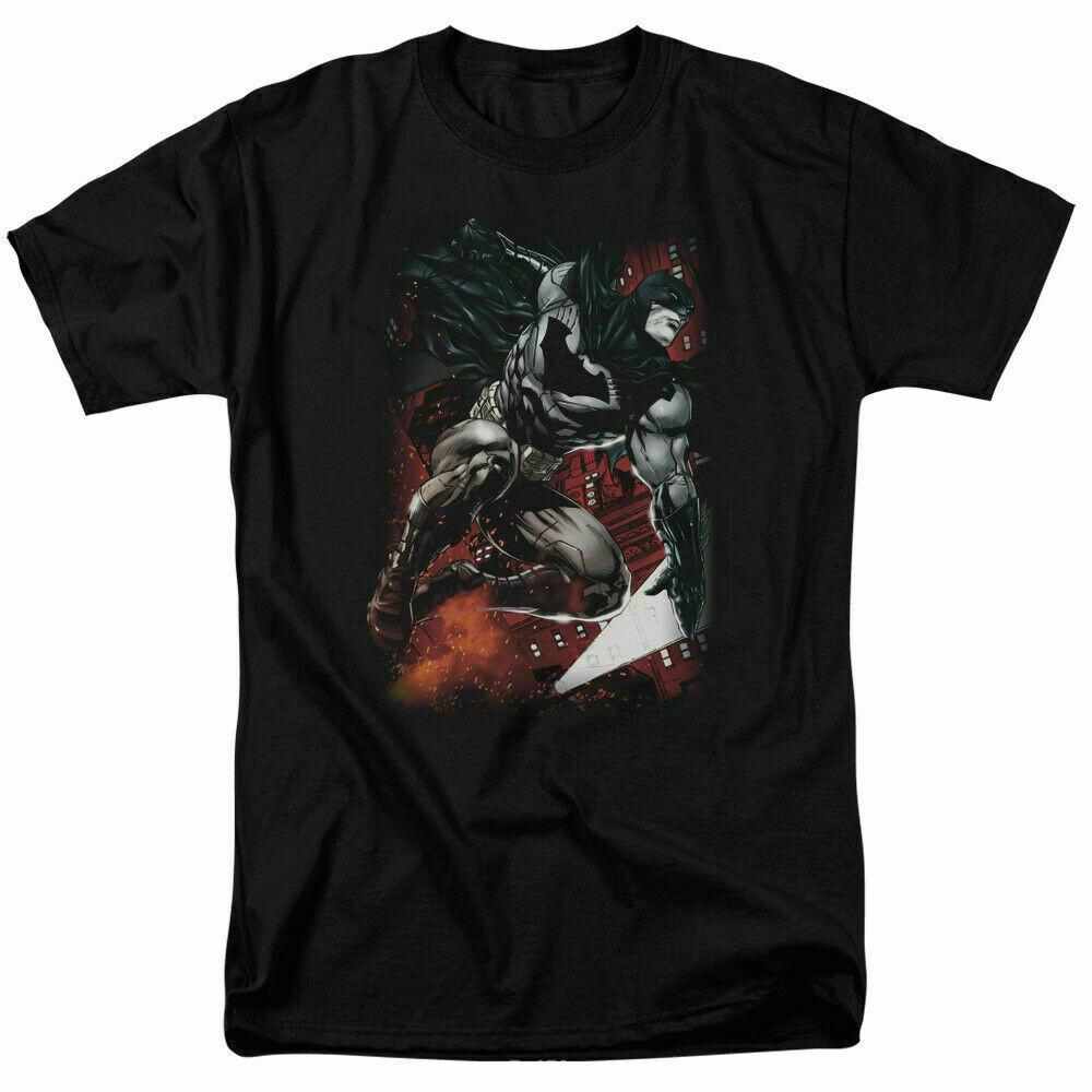 Batman Sparks Leap T Shirt Licensed Comic Book Tee Black