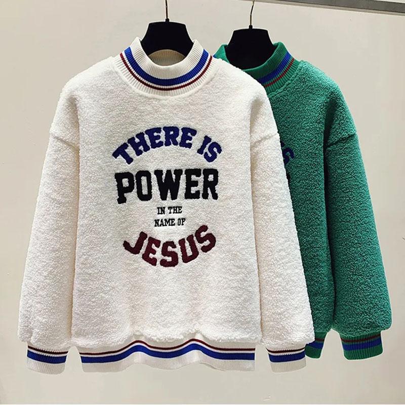 Шерстяной свитер, женский осенне-зимний мягкий и утолщенный свободный топ, теплый удобный пуловер, повседневные топы