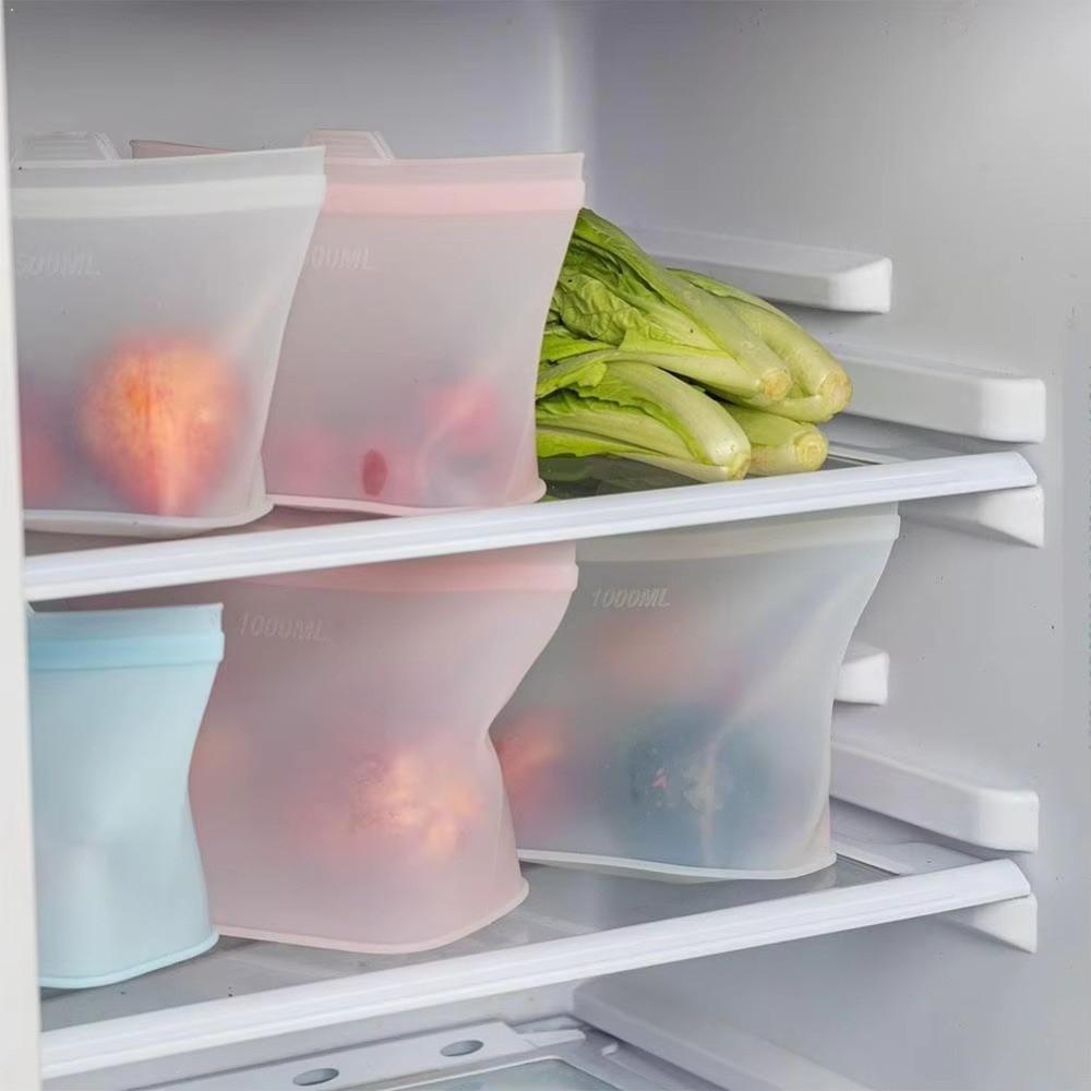 500/1000/1500ml Food Storage Bag Heat & Cold Resistant Freezer Bag Preservation Bag School Office