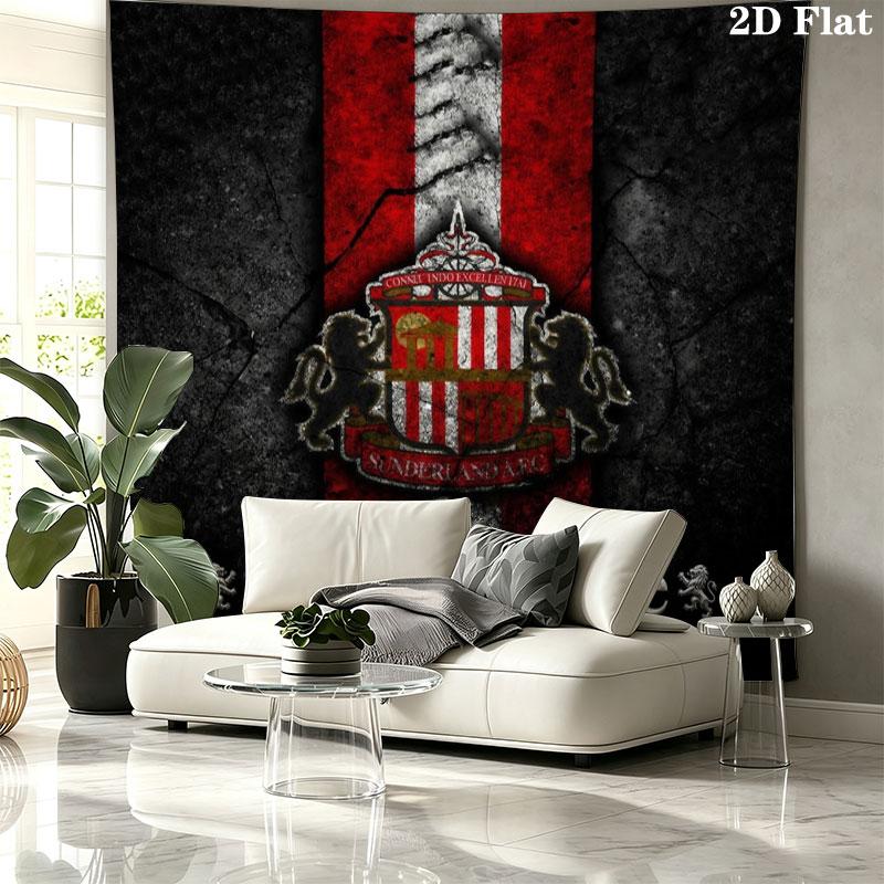 Sunderland A.F Custom Name Wall Tapestry Aesthetic Wall Hanging Printed Fabric Blanket Decorative Tapestries for Bedroom Living Room Home Decor