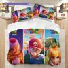 Super Mario Bros Adventure Set Threepiece Set 1 Duvet Cover 2 Pillowcase Without Core Christmas Birthday Gift Bedding Set
