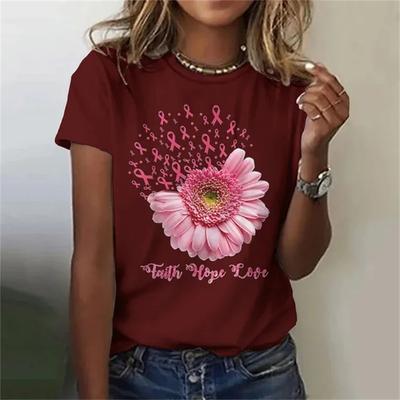 Новая модная женская футболка с 3D-принтом, цветочная графическая блузка, летняя повседневная уличная одежда с круглым вырезом, короткий рукав, свободные топы Y2k, футболки