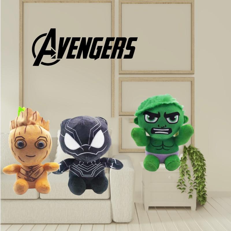 Marvel Мстители Черная Пантера Халк Грут Плюшевые Игрушки Мягкий ПП Хлопок Набитые Супергерои