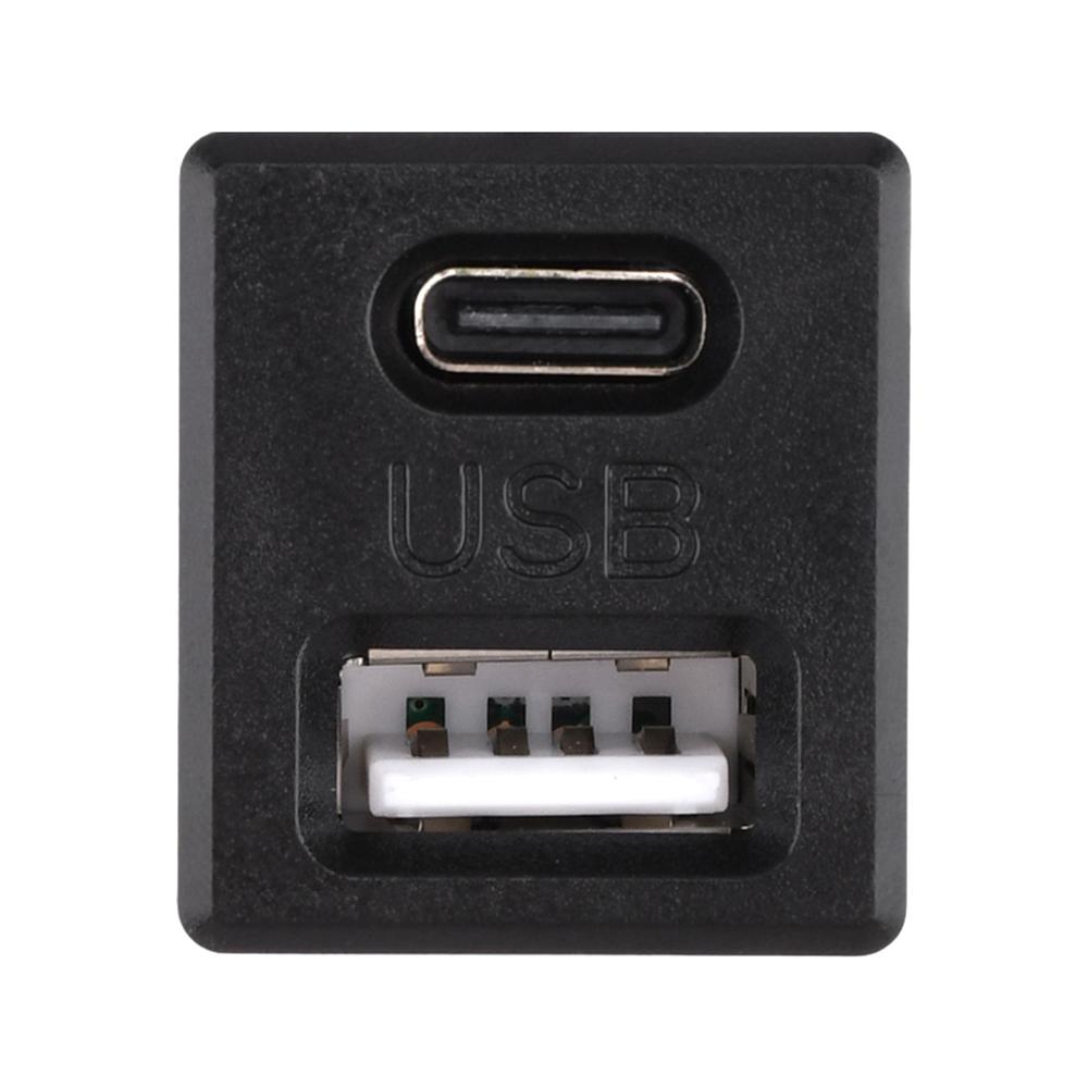 Двухслойная USB-розетка типа C для зарядки, розетка питания с разъемом для кабеля, новая