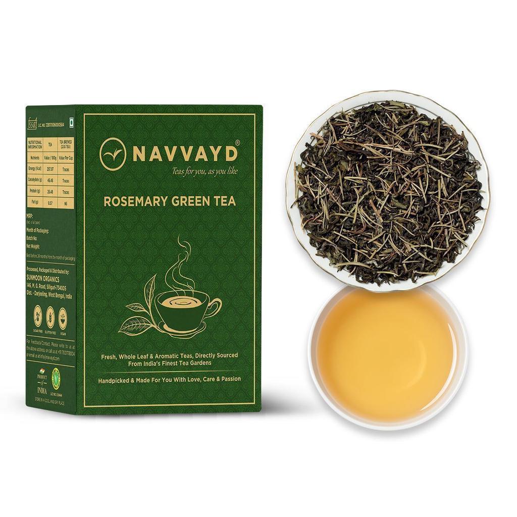 Зеленый чай с Розмарином (100 г), Rosemary Green Tea,  Navvayd