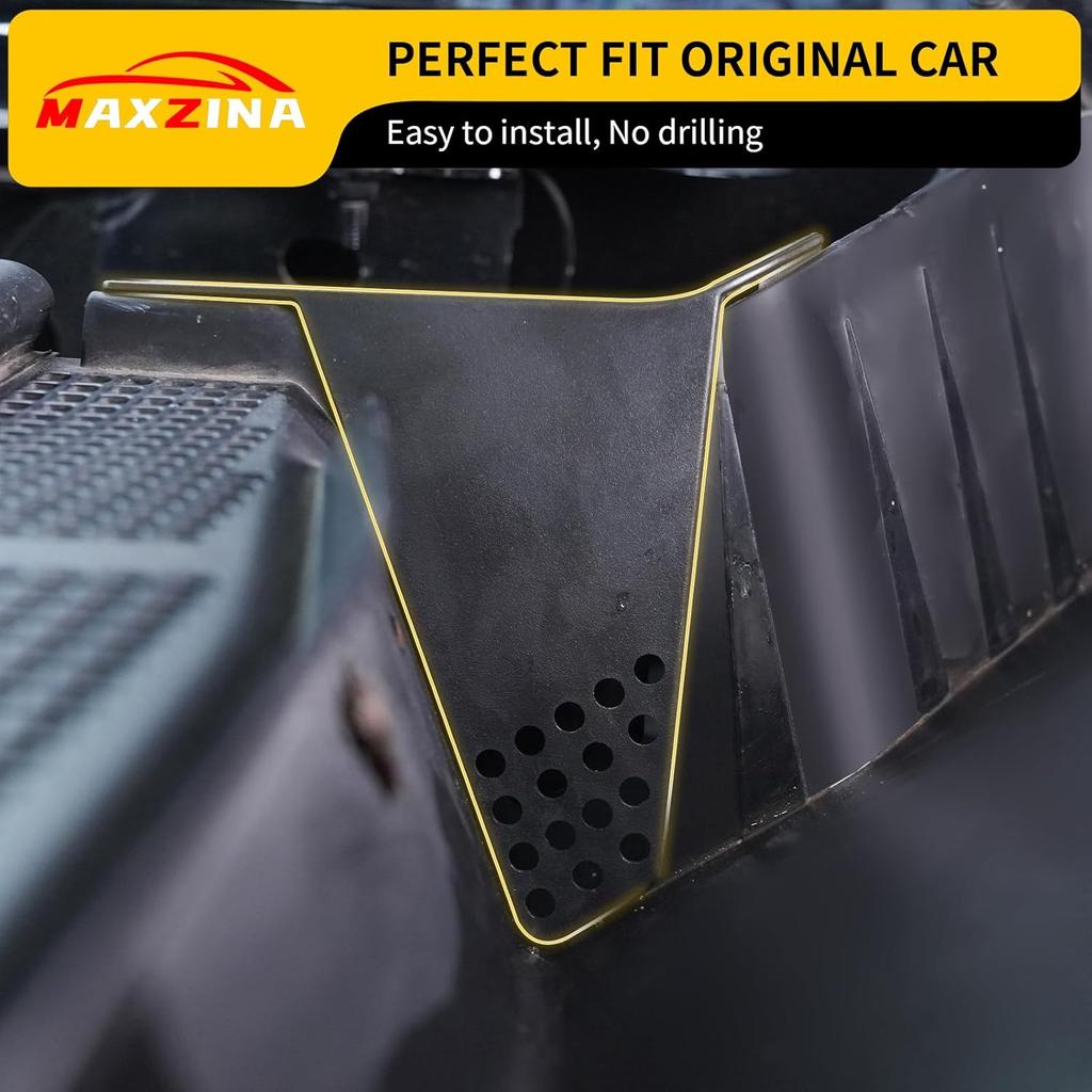 Hood Water Barrier Compatible With -2025 Ford Maverick Hood Water Drain Grille Front Trunk Water Channel Debris Filter Anti Clogging Grid 2PCS For